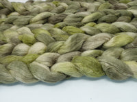 Romney, Silk & Linen. Hand Dyed Semi-Solid-100g