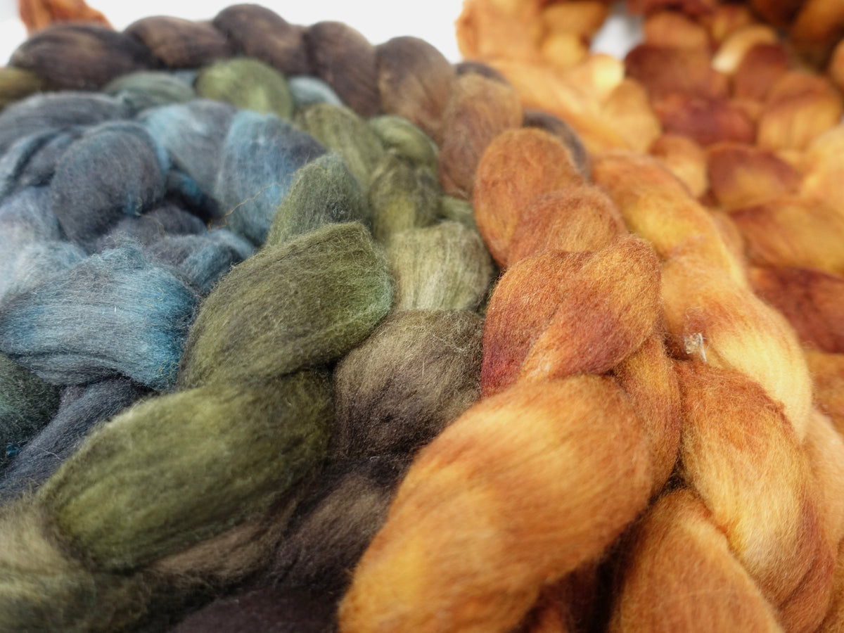 Rambouillet, Hand Dyed, Gradient & co-cordinating Semi-Solid. 100g