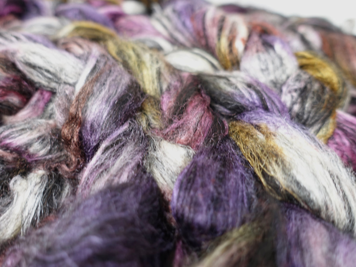 Alpaca & Tussah Silk, Hand Dyed Variegated, 100g