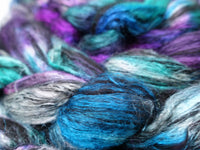 Alpaca & Tussah Silk, Hand Dyed Variegated, 100g