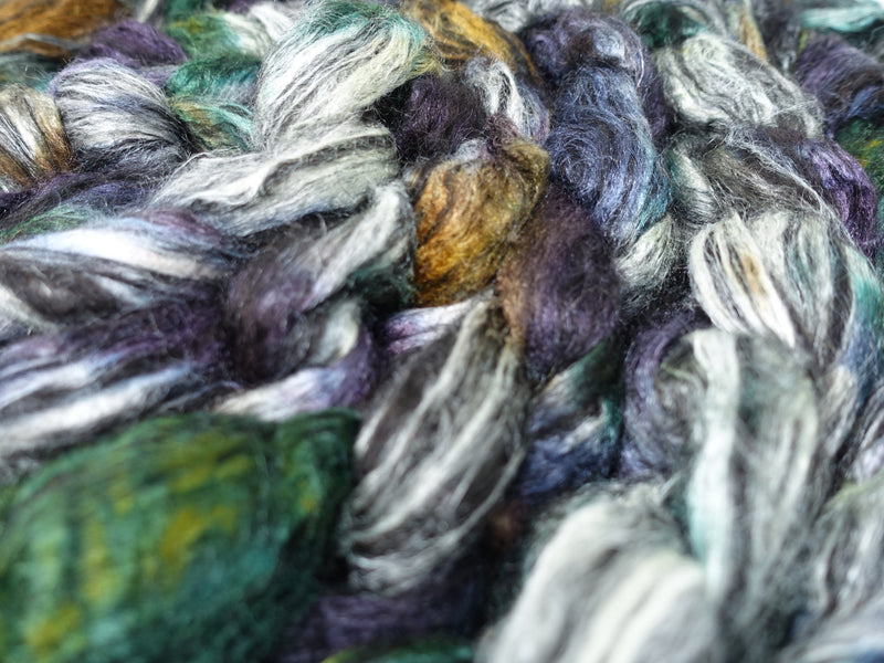 Alpaca & Tussah Silk, Hand Dyed Variegated, 100g