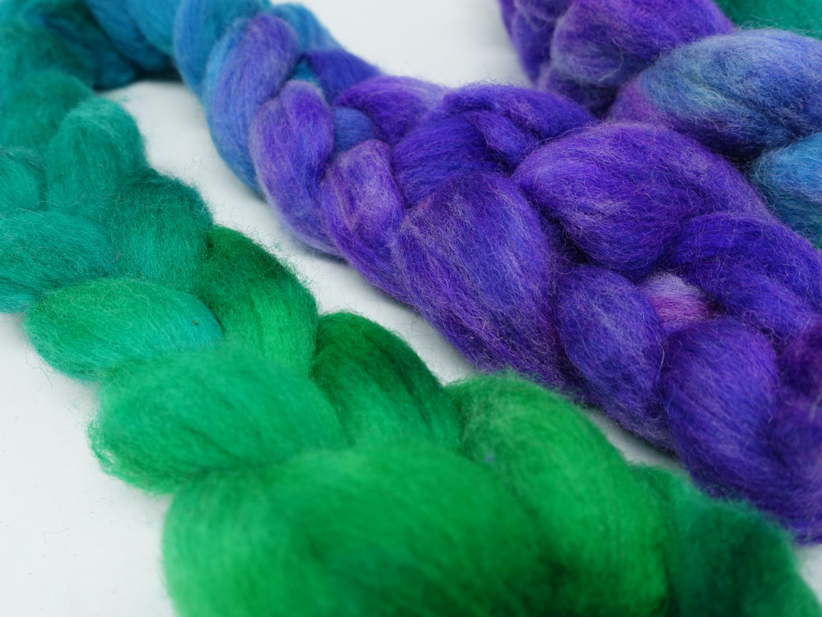 Cambrian Wool, Hand Dyed Gradient. Welsh x BFL Wool, 100g