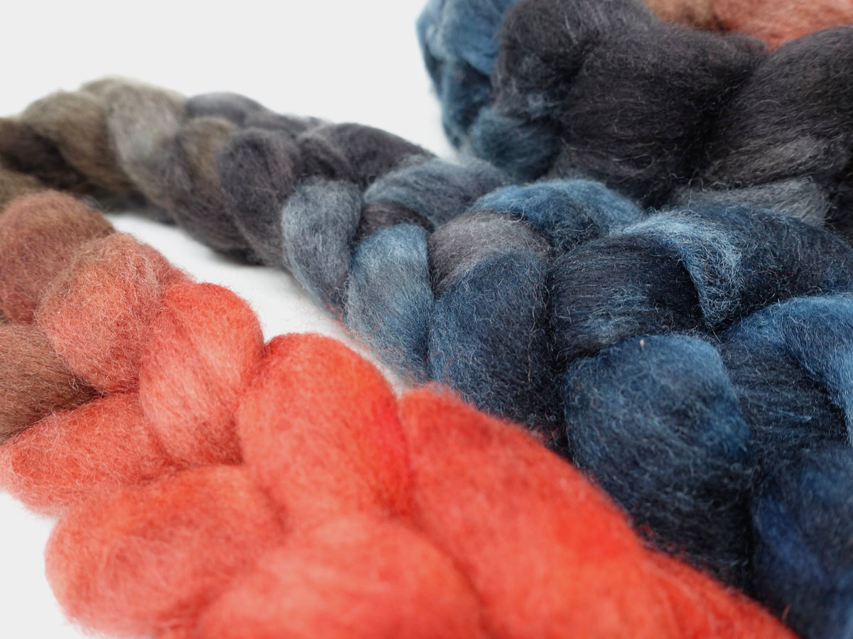 Cambrian Wool, Hand Dyed Gradient. Welsh x BFL Wool, 100g