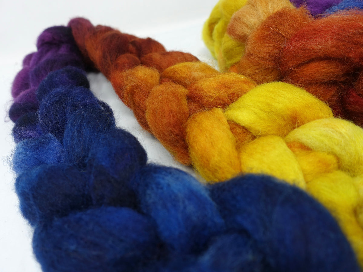 Cambrian Wool, Hand Dyed Gradient. Welsh x BFL Wool, 100g