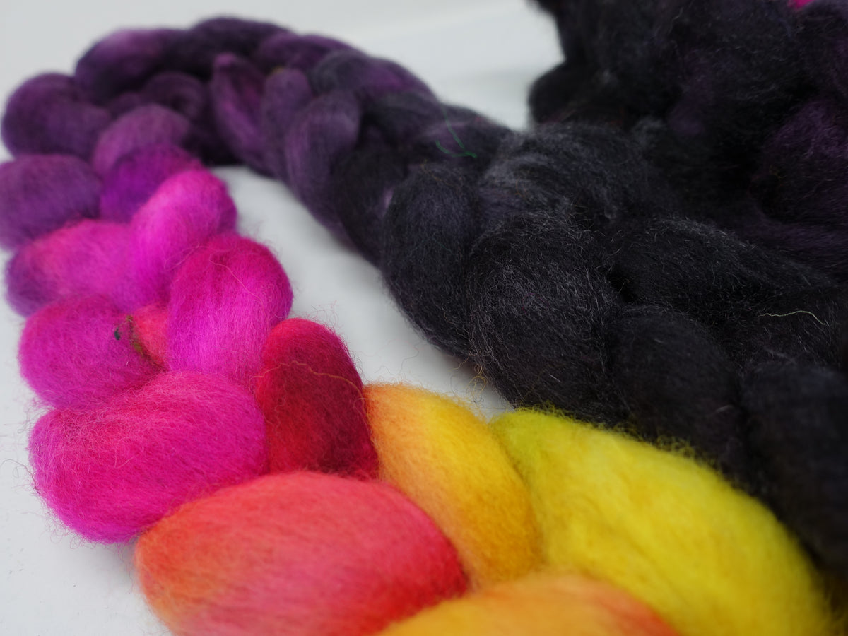 Cambrian Wool, Hand Dyed Gradient. Welsh x BFL Wool, 100g