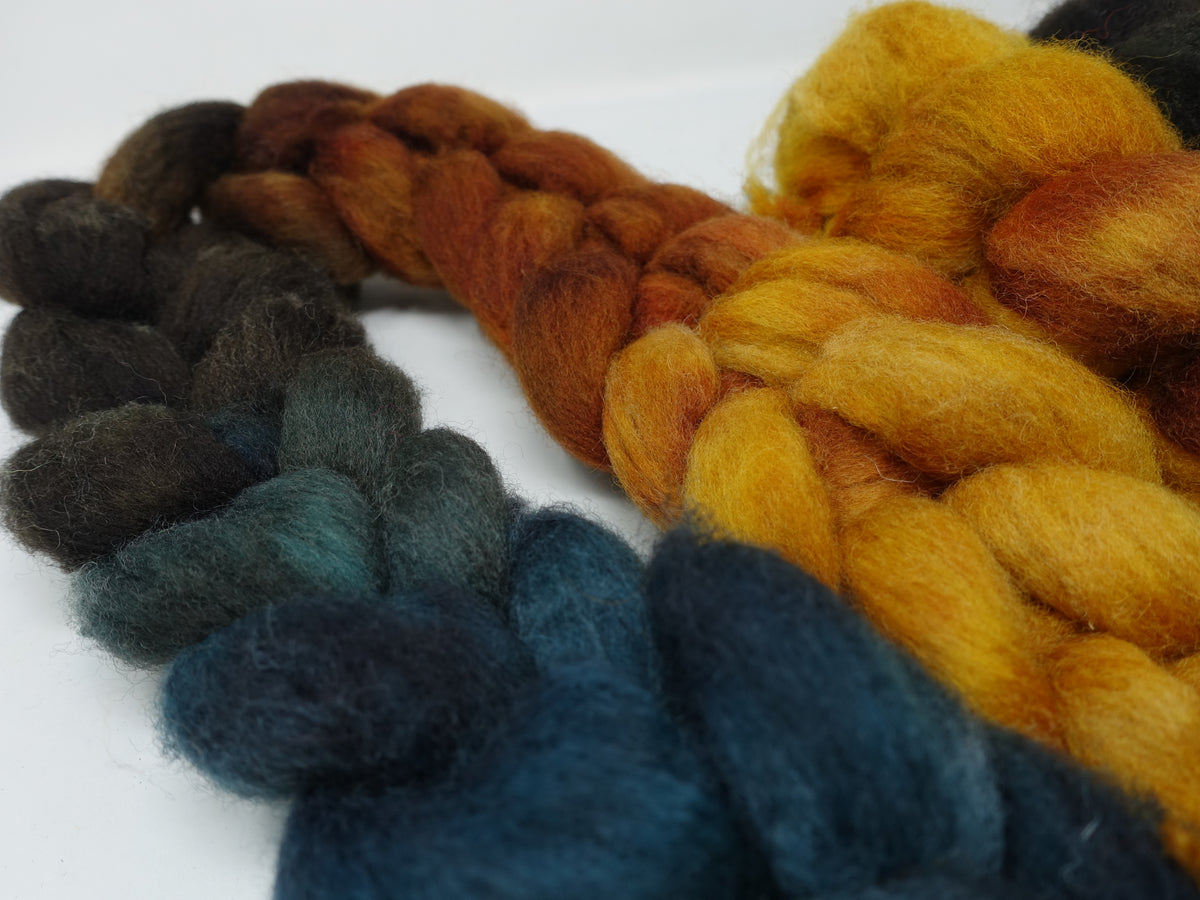 Cambrian Wool, Hand Dyed Gradient. Welsh x BFL Wool, 100g