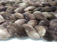 Tweed Wool. South American Wool & Viscose Tweed Nepps. Hand Dyed Semi-Solid 100g