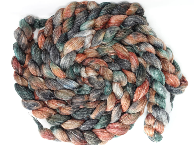 Corriedale & Lotus,  Hand Dyed Variegated. 100g