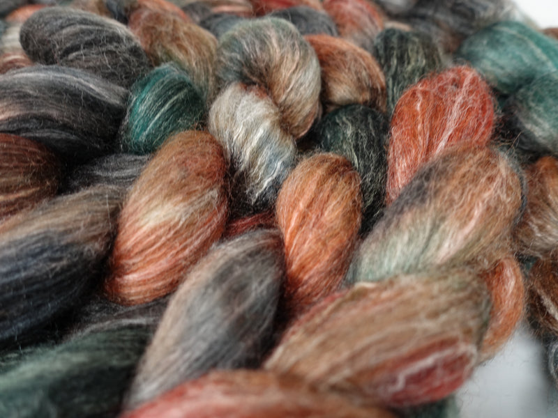 Corriedale & Lotus,  Hand Dyed Variegated. 100g