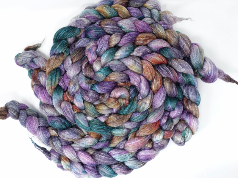 Corriedale & Lotus,  Hand Dyed Variegated. 100g