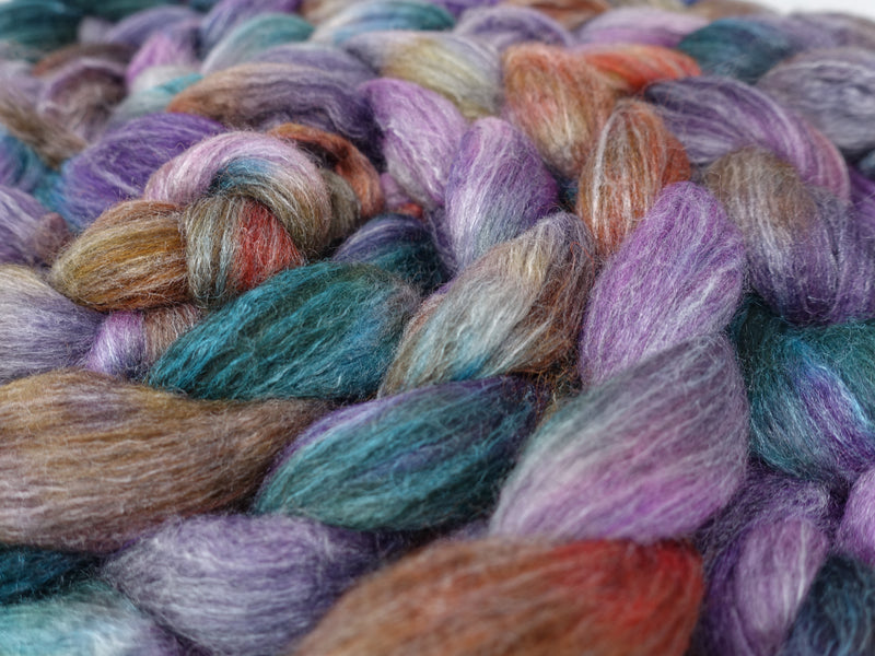 Corriedale & Lotus,  Hand Dyed Variegated. 100g