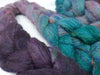 Textured Blend, BFL, Manx Loaghtan, Sari Silk. Hand Dyed Gradient. 100g