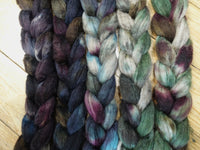 Fade Pack- Polwarth & Yak, 5 co-ordinating braids, Hand Dyed. 500g