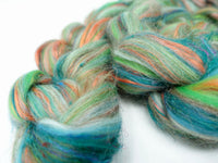 Lo Kao Green - Pigments- Merino, Sari Silk, Mulberry Silk & Llama. 100g