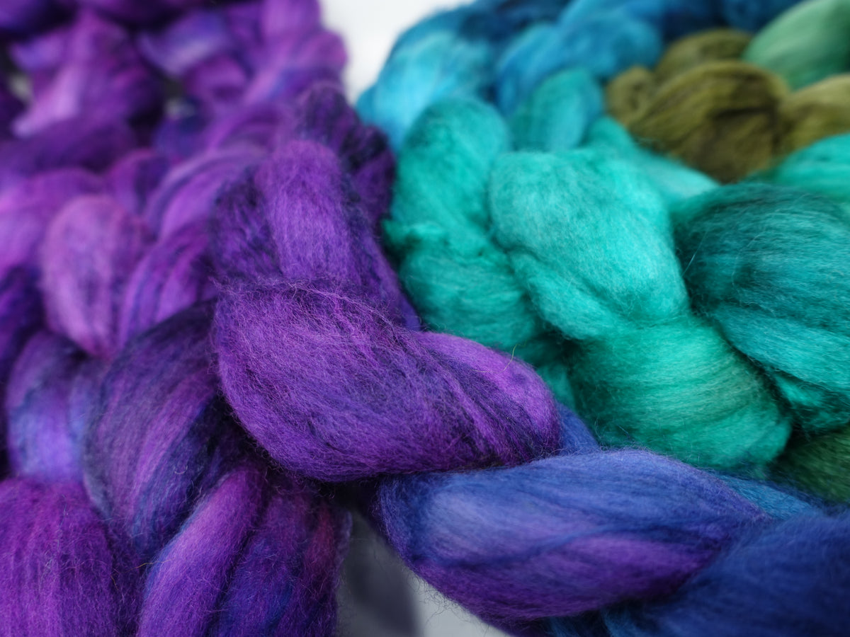 Superfine Merino & Cashmere, Hand Dyed, Gradient & co-cordinating Semi-Solid. 100g