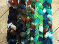 Fade Pack- Cambrian Wool, 5 co-ordinating braids, Hand Dyed British Wool, 500g