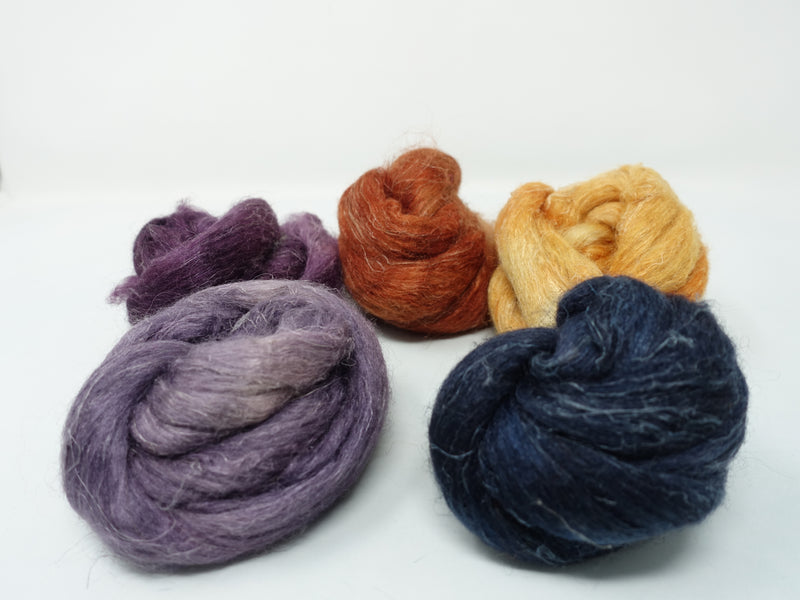 Romney, Silk & Linen. Mixed Colour Pack. Brinjal- 100g.