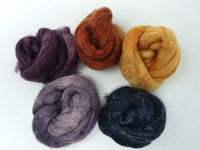 Romney, Silk & Linen. Mixed Colour Pack. Brinjal- 100g.