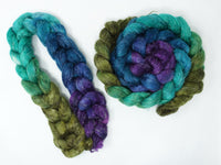 Romney, Silk & Linen. Hand Dyed Gradient - 100g