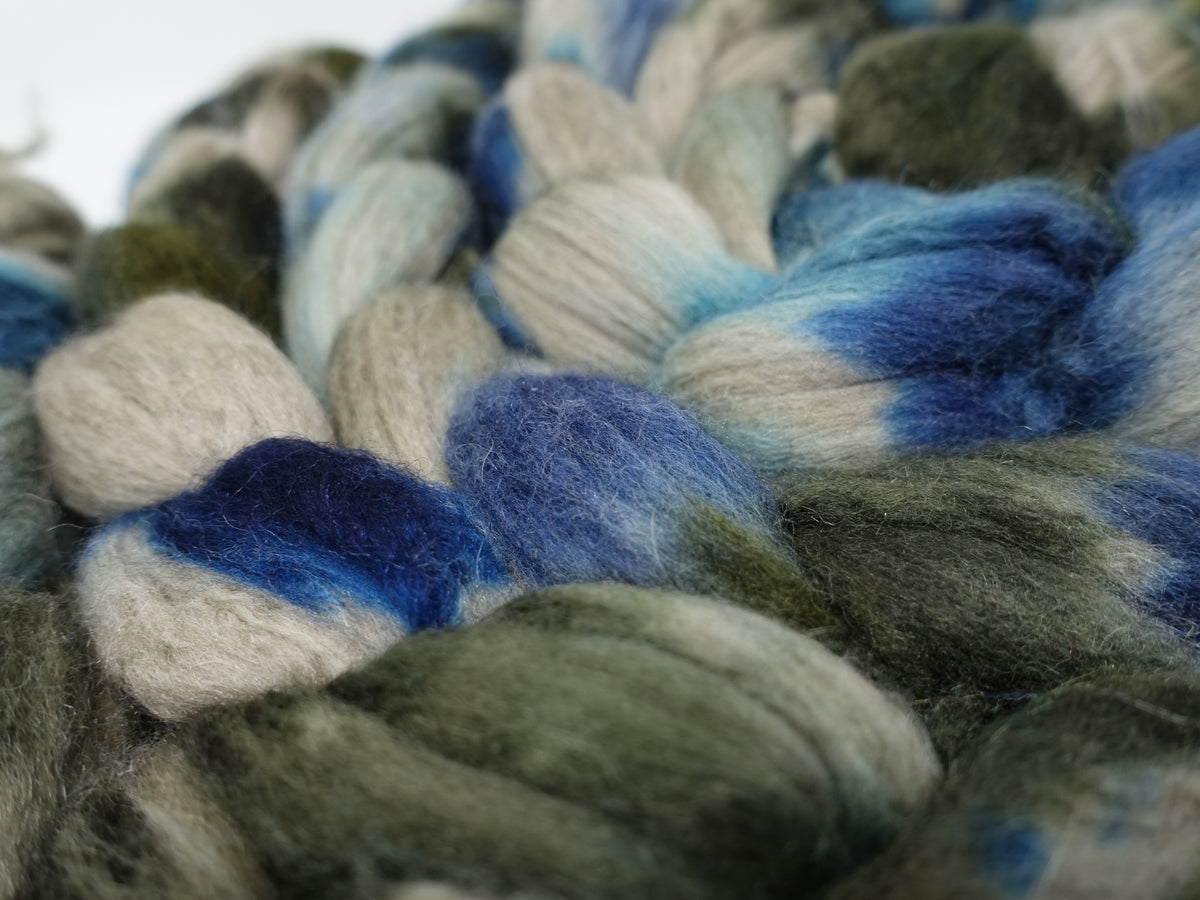 Superfine Merino, Silk & Camel. Hand Dyed Variegated 100g