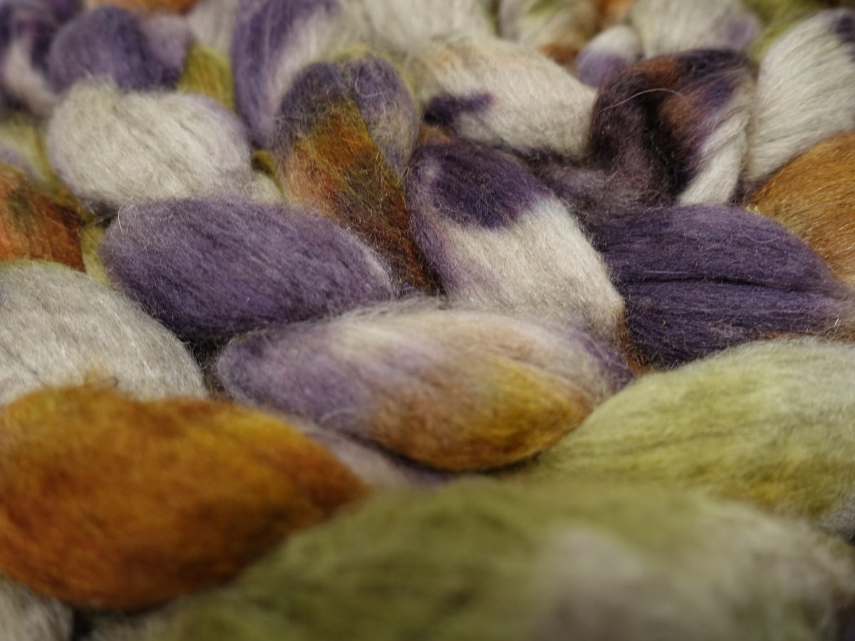 Superfine Merino, Silk & Camel. Hand Dyed Variegated 100g