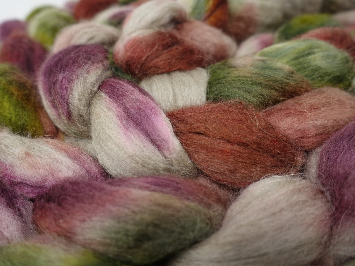 Superfine Merino, Silk & Camel. Hand Dyed Variegated 100g