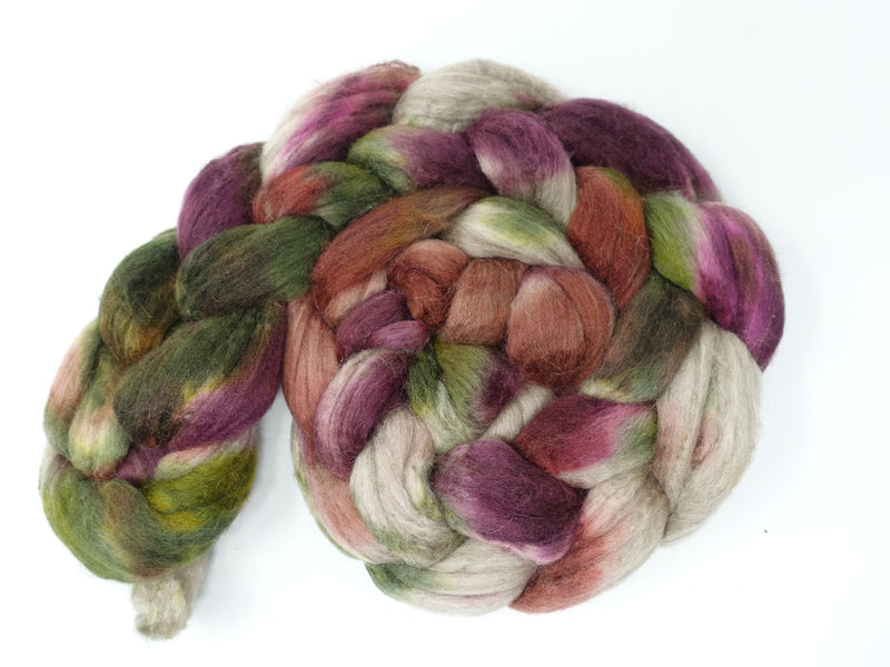 Superfine Merino, Silk & Camel. Hand Dyed Variegated 100g