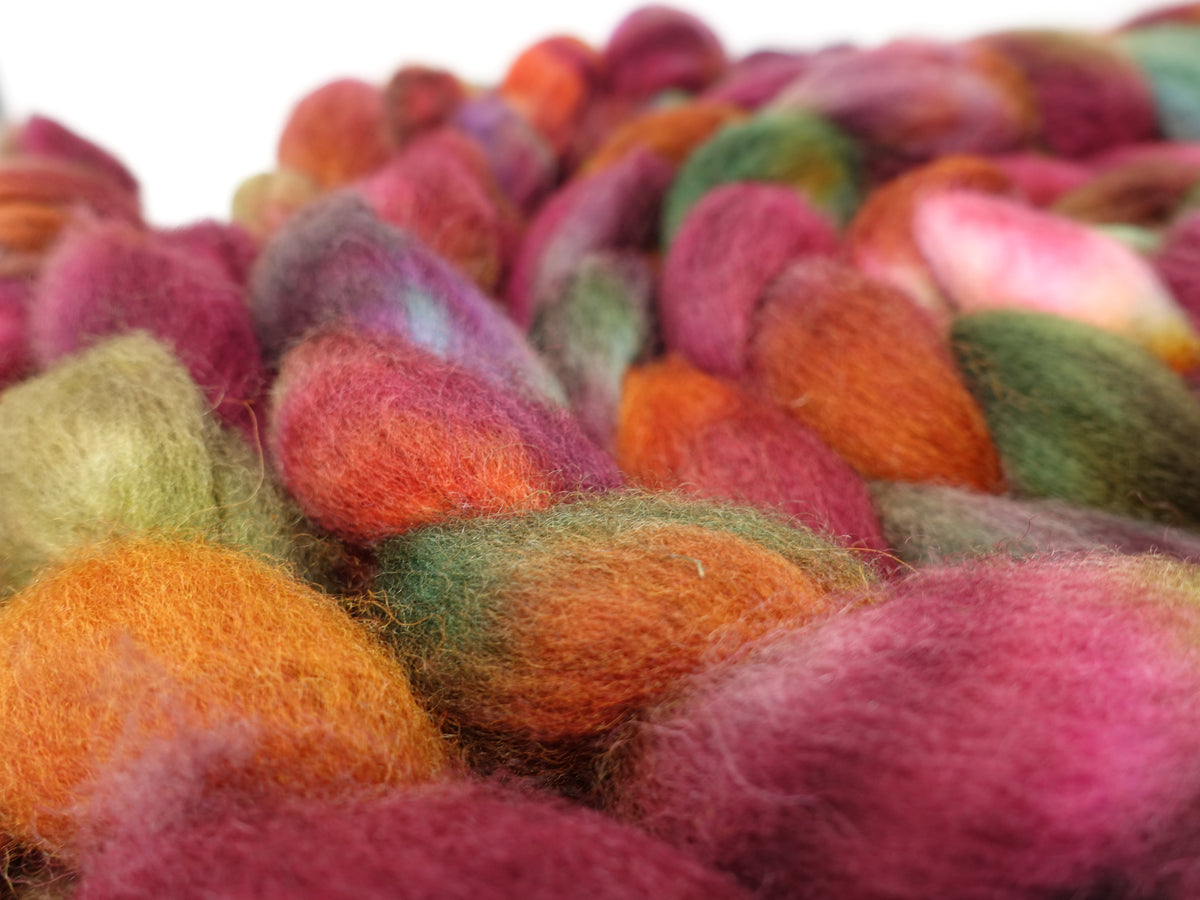 Cambrian Wool, Hand Dyed Variegated. Welsh x BFL Wool, 100g