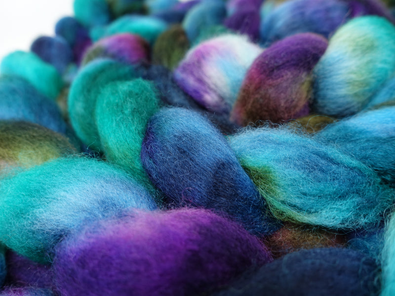 Cambrian Wool, Hand Dyed Variegated. Welsh x BFL Wool, 100g