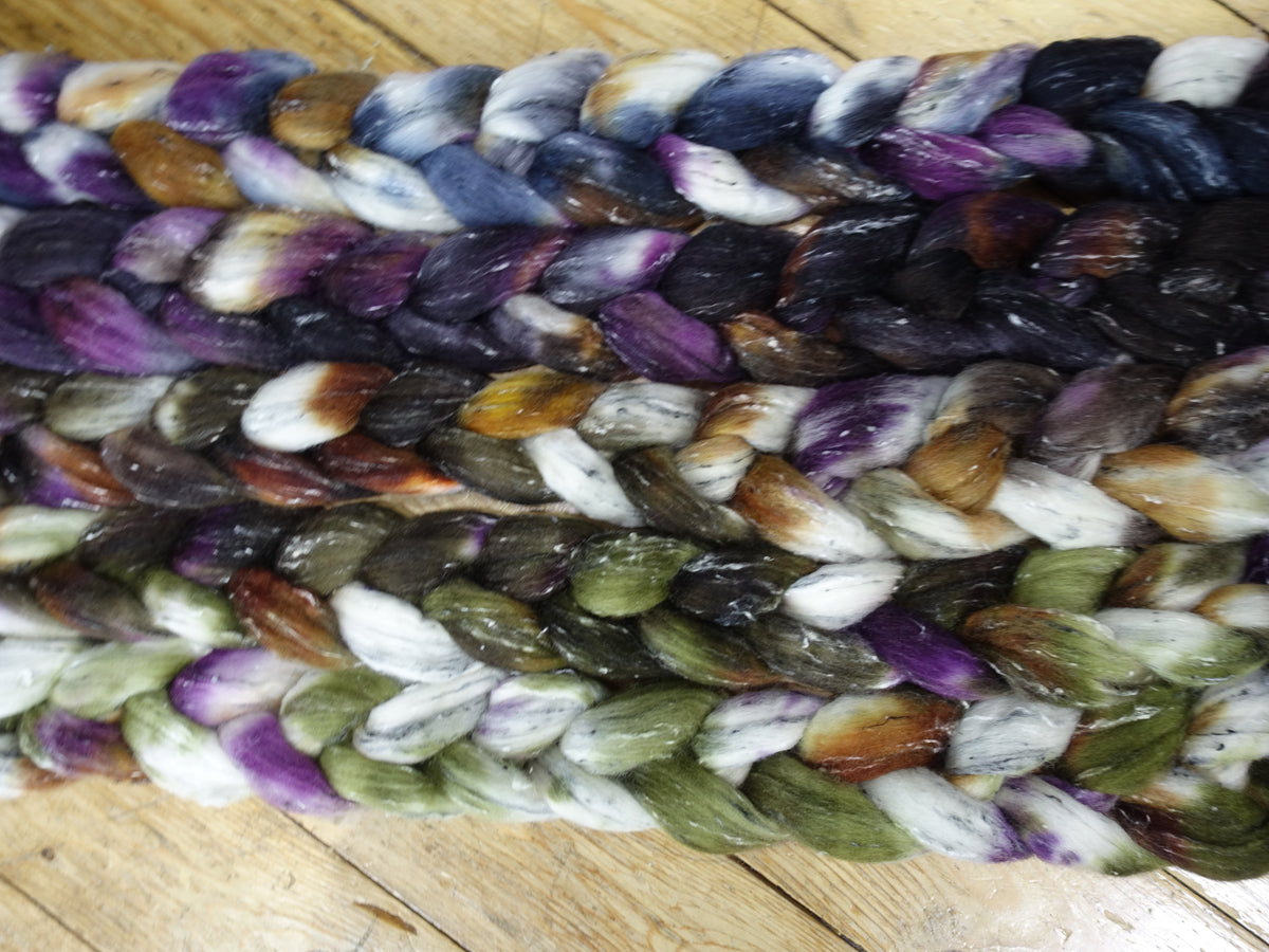 Fade Pack- Tweed Wool, 5 co-ordinating braids, Hand Dyed, 500g