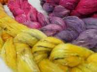 Tweed Wool. South American Wool & Viscose Tweed Nepps. Hand Dyed Gradient 100g