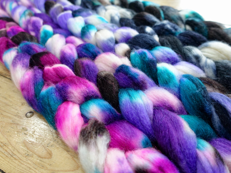 Fade Pack- Superwash Cheviot Silk & Bio-Nylon, 5 co-ordinating braids, Hand Dyed Wool, 500g