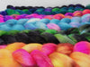 Dyers Half-Dozen- Superwash Cheviot, Silk & Bio-Nylon, 6 co-ordinating mini braids, Hand Dyed Wool, 360g