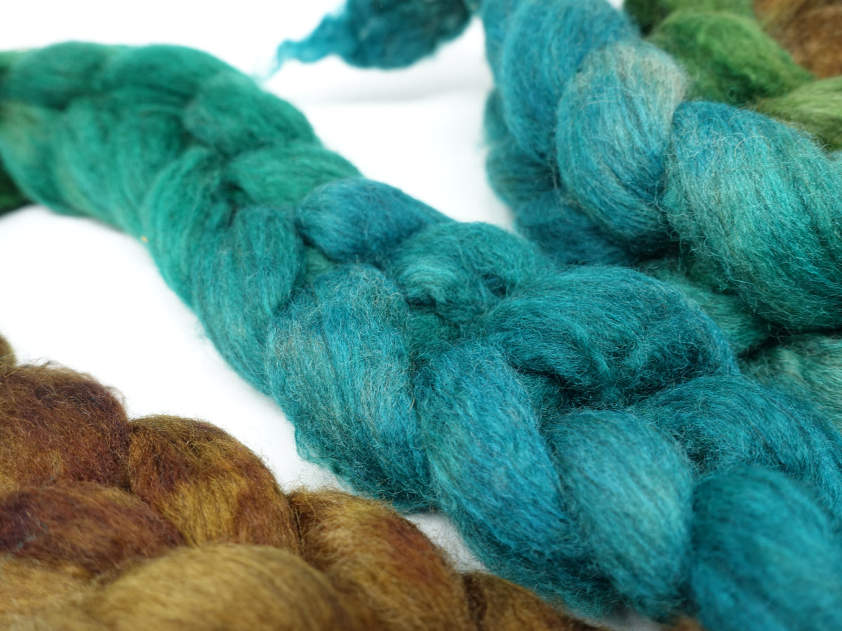 BFL & Baby Camel. Hand Dyed Gradient 100g