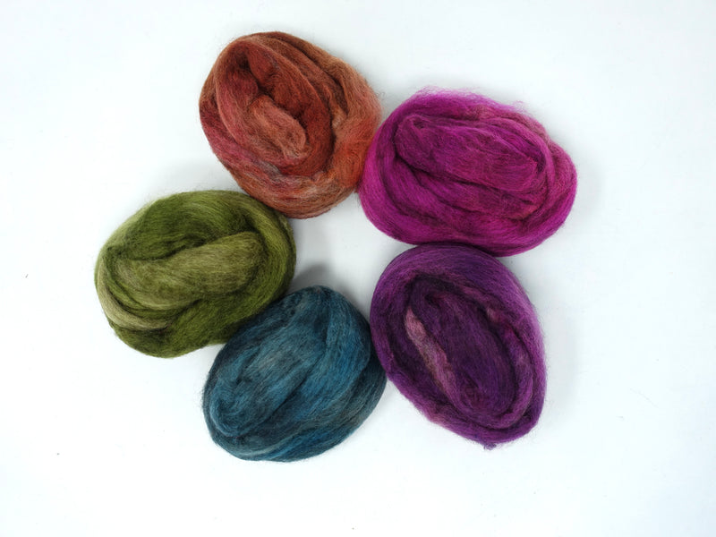 Polwarth & Yak. Mixed Colour Pack- Slick. 100g