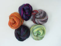 Mixed Pigments- Merino, Sari Silk, Mulberry Silk & Llama. 100g