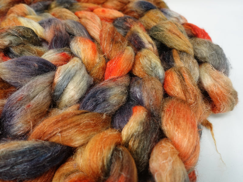 Romney, Silk & Linen. Hand Dyed Variegated - 100g