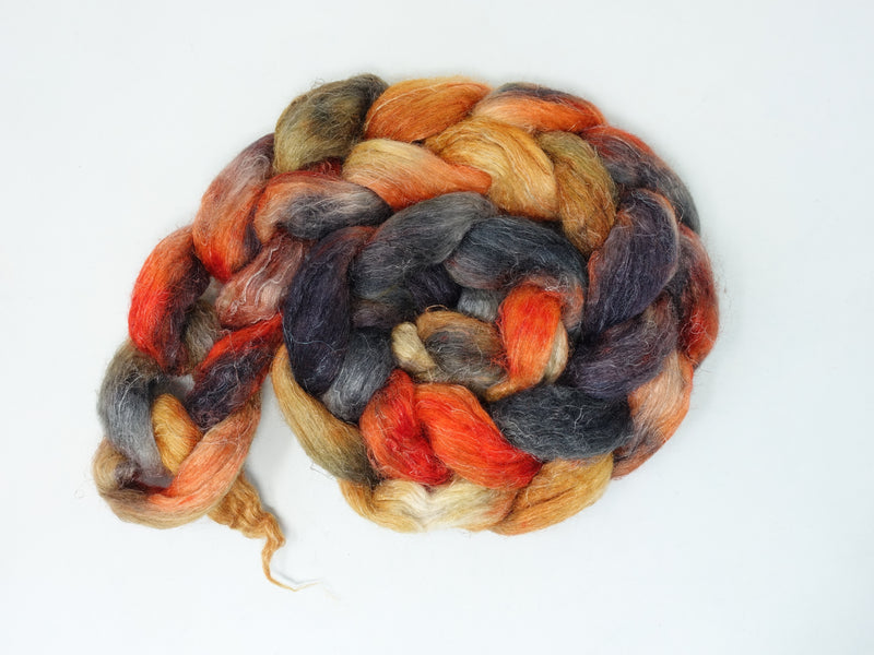 Romney, Silk & Linen. Hand Dyed Variegated - 100g