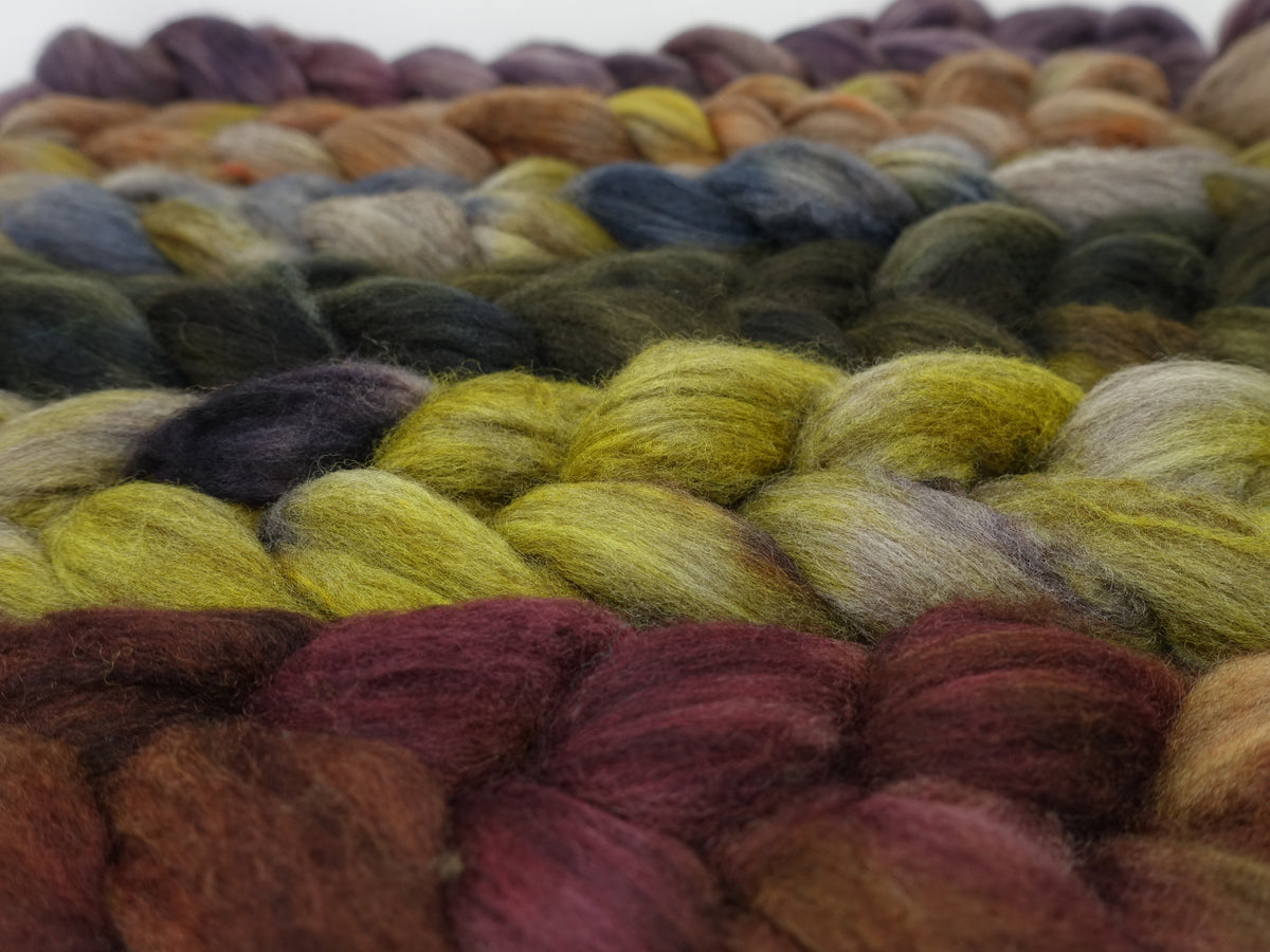 Dyers Half-Dozen - Polwarth & Yak, 6 co-ordinating mini braids, Hand Dyed Wool, 360g