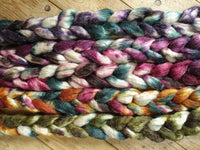Fade Pack- Romney, Silk & Linen, 5 co-ordinating braids, Hand Dyed Wool, 500g