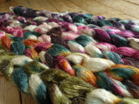 Fade Pack- Romney, Silk & Linen, 5 co-ordinating braids, Hand Dyed Wool, 500g
