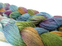 Hand Dyed Gradient Warp- BFL, Camel, Silk ~800m per 100g, 210ends ~5m length