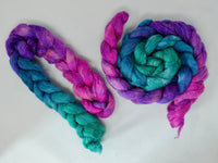 Romney, Silk & Linen. Hand Dyed Gradient - 100g