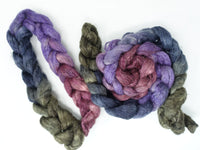 Romney, Silk & Linen. Hand Dyed Gradient - 100g