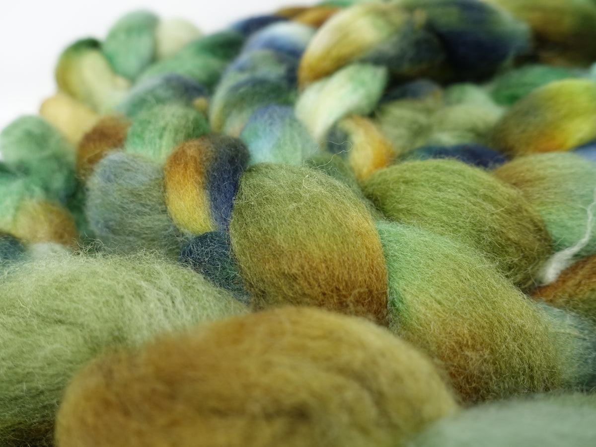 Cambrian Wool, Hand Dyed Variegated. Welsh x BFL Wool, 100g
