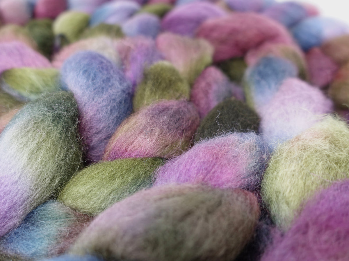 Cambrian Wool, Hand Dyed Variegated. Welsh x BFL Wool, 100g