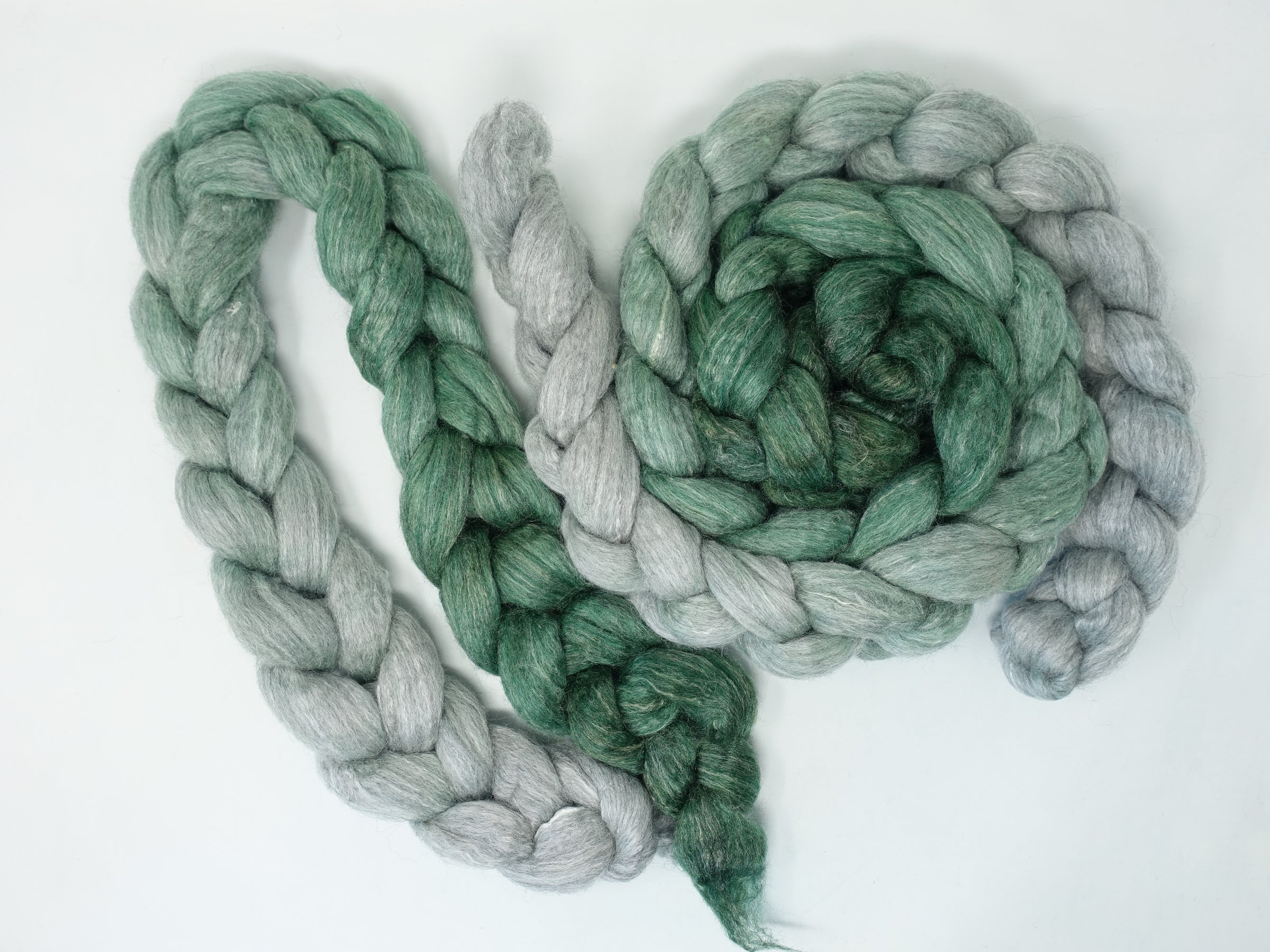 Corriedale & Lotus,  Hand Dyed Gradient. 100g