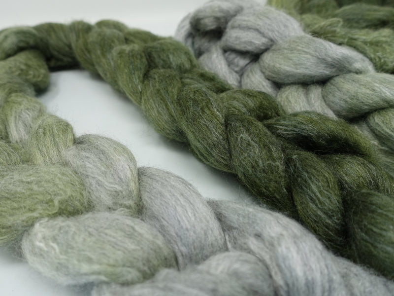 Corriedale & Lotus,  Hand Dyed Gradient. 100g