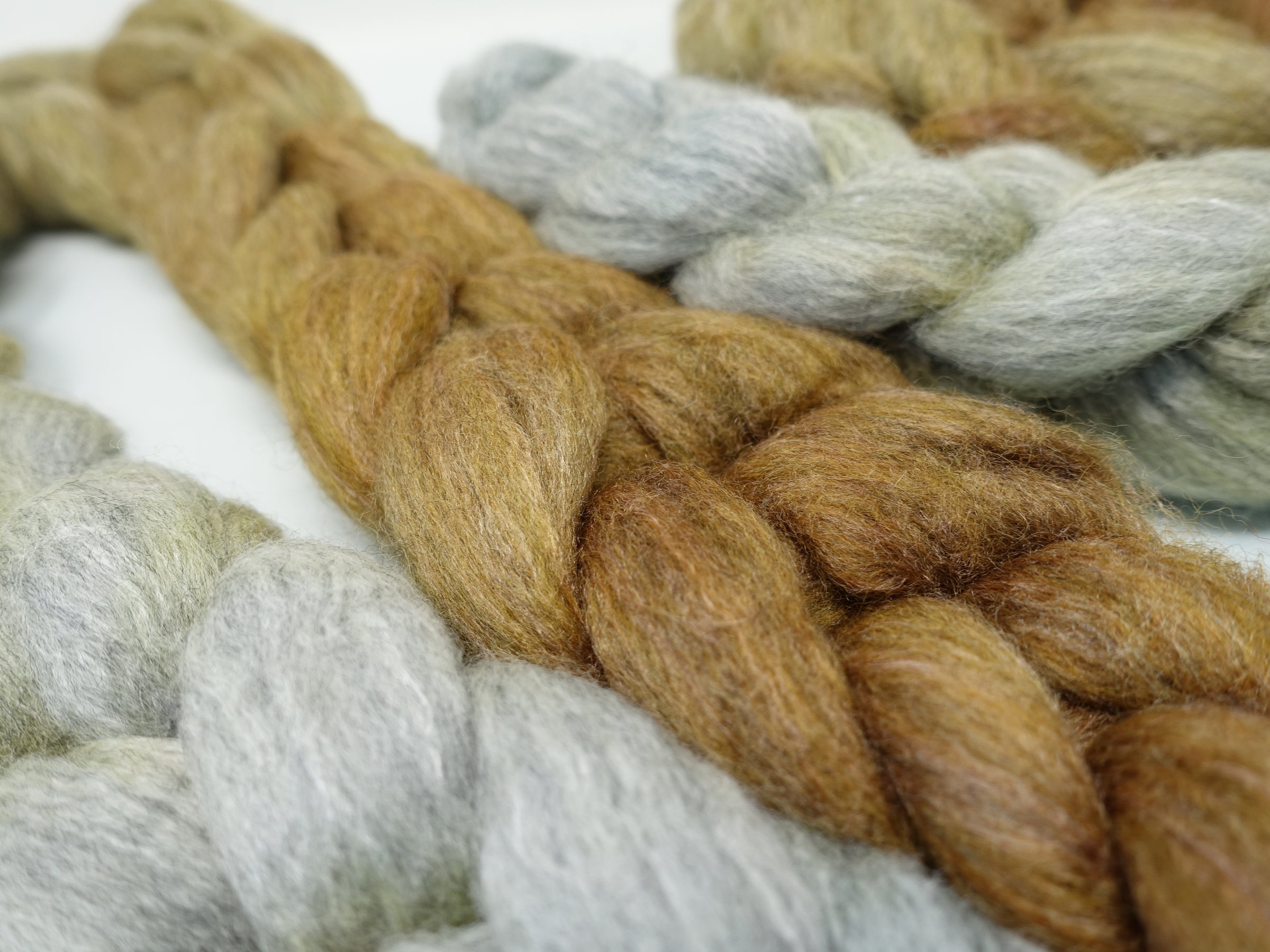 Corriedale & Lotus,  Hand Dyed Gradient. 100g