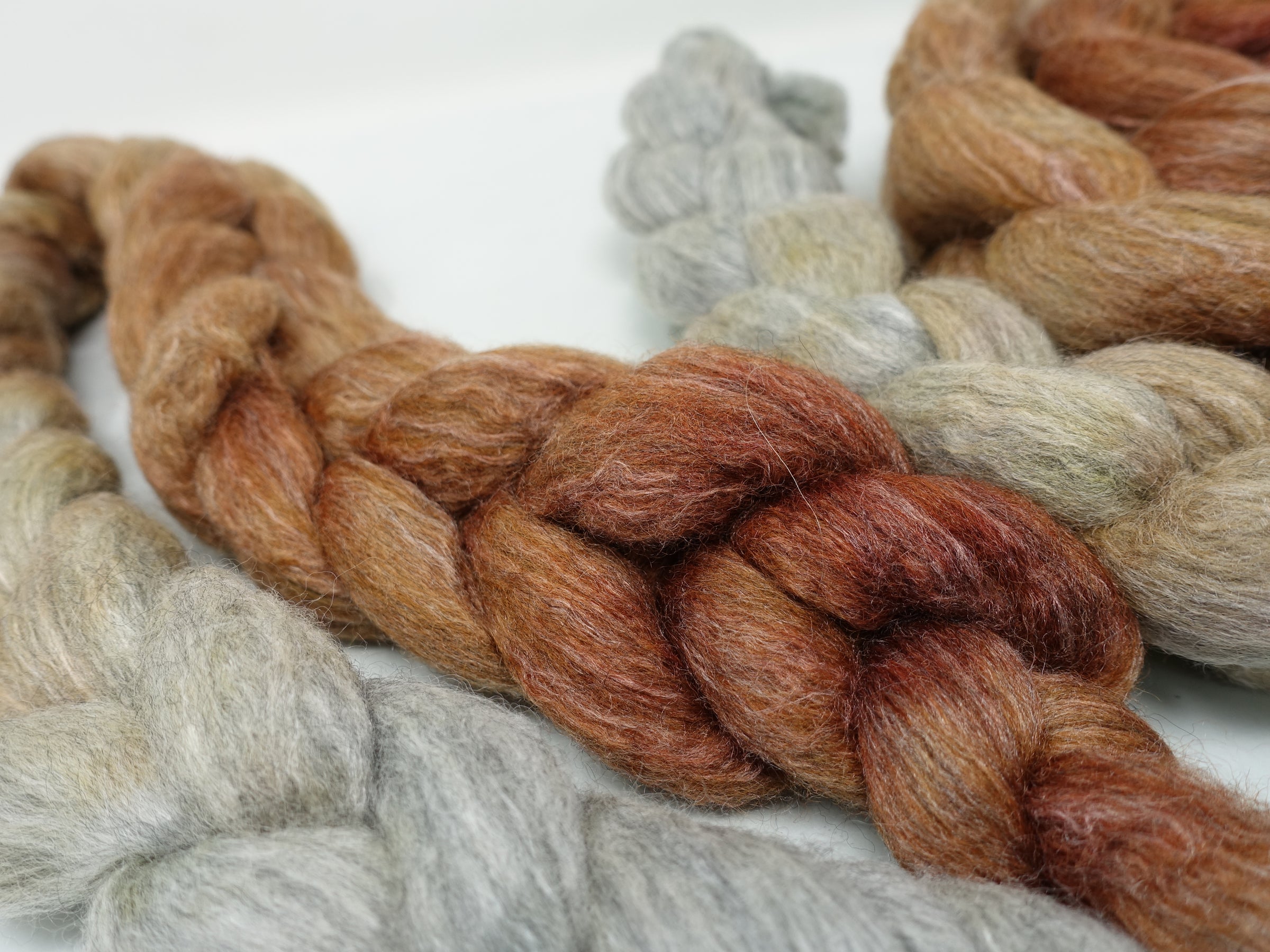 Corriedale & Lotus,  Hand Dyed Gradient. 100g